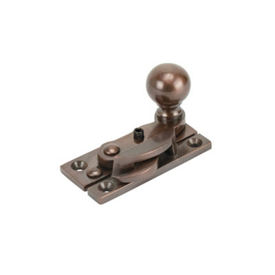 Sash Heritage Claw Fastener With Ball Knob (Locking)Bronze