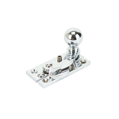 Sash Heritage Claw Fastener With Ball Knob (Locking)Polished Chrome