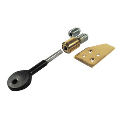 Sash Window Stop (19mm)Polished Brass from B&Q