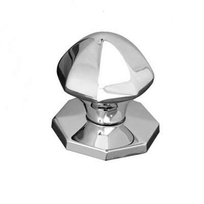 Dart Octagonal Centre Door Knob (60mm)Polished Chrome from B&Q