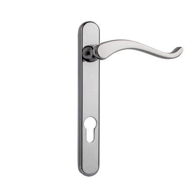 Timber Series Windsor Swan Door Handle (Left Hand)Polished Chrome(Sold In Pairs) from B&Q