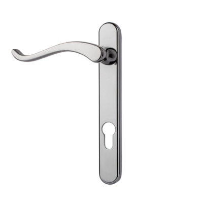 Timber Series Windsor Swan Door Handle (Right Hand)Polished Chrome(Sold In Pairs) from B&Q