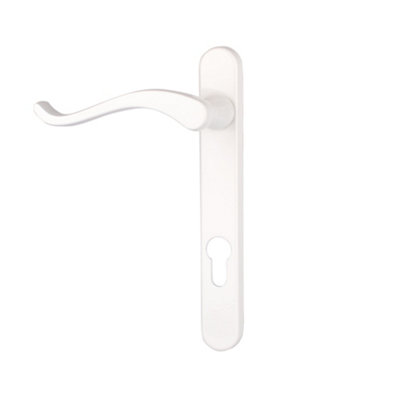 Timber Series Windsor Swan Door HandleWhite (Right Hand)(Sold In Pairs) from B&Q