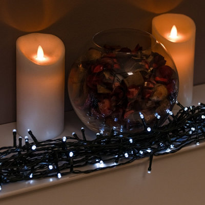 The Christmas Centre LED String Lights 5m White Green Cable Multifunction - Image 4