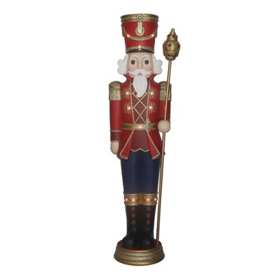 The Christmas Centre Traditional LED Nutcracker 180cm Red - Image 4