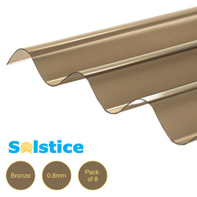  - Solstice Pvc Corrugated Sheet Bronze 2000mm X 950mm X 0.8mmPack Of 8