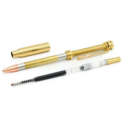 Rotur Click Bullet Pen Kit Gold & Copper Tip 5/16" Drill Required from B&Q
