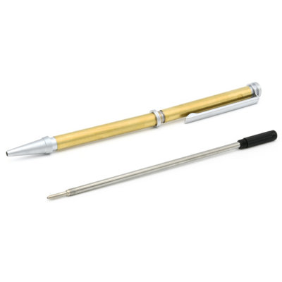 Rotur Ultima Black Stripe 7mm Pen Kit Satin Chrome (5  Pack) from B&Q