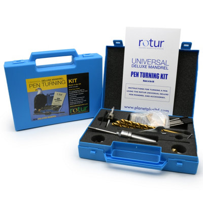 Rotur Deluxe Pen Turning Kit2Mt Colleted Mandrel from B&Q