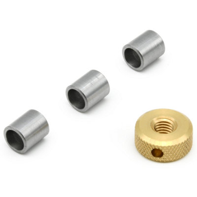 Rotur Pen Mandrel SparesSpacers & Brass Nut from B&Q
