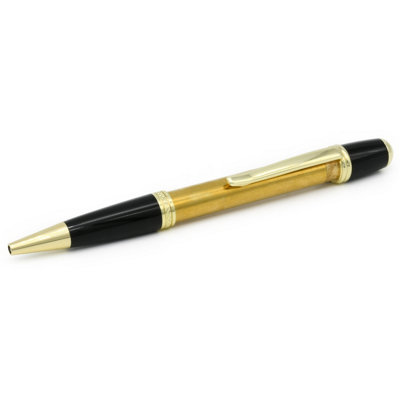 Rotur Sierra Pen Kit Gold & Black Chrome 27/64" Drill Required from B&Q