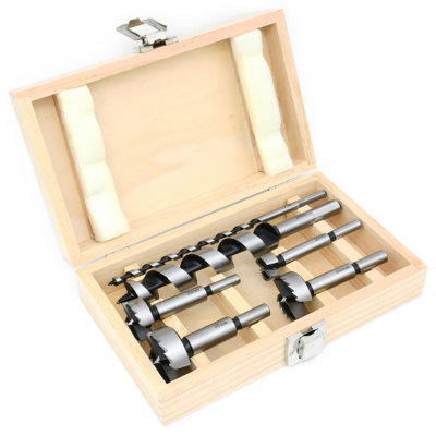 Planet 6 Piece Short Series Forstner & Auger Bit Set. 20mm30mm35mm 40mm & 7X200&24X200mm Augers from B&Q
