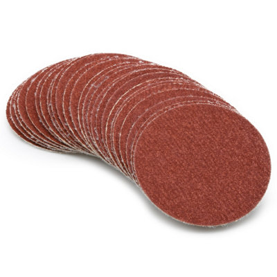 Rotur 50mm Velcro Backed Abrasive Discs 100 Grit Pk25 from B&Q
