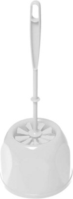 Toilet Brush And Holder Set Wc Bathroom Accessories Cleaning FreestandingWhite from B&Q
