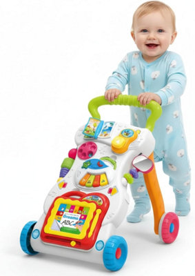 Push Along Baby Walker With Wheels Musical Toys Pretend Play Activity Xmas Gift from B&Q
