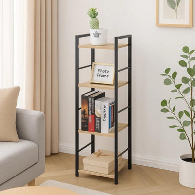 Celino 4 Tier Ladder Shelf Bookcase Tall Living Room Display Storage Shelving Unit from B&Q