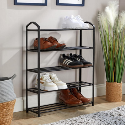 Celino 5 Tier Shoe Rack Shoe Storage Footwear Organiser Storage Rack Hallway Entryway Living Room 16-20 Pairs 62X20X79 Cm from B&Q