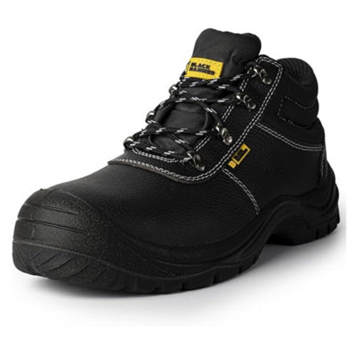 Black Hammer Work Safety Boots Mens Waterproof Shoes Leather Steel Toe Cap Working Ankle Lightweight Footwear S3 Src Storm (7 Uk) Size 7 B&Q