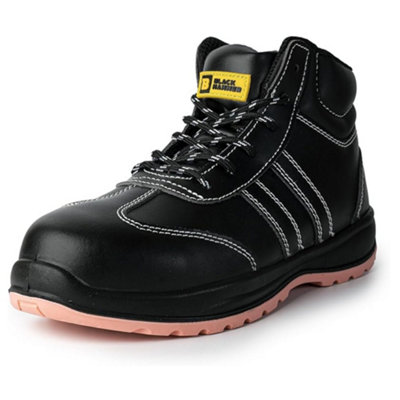Black Hammer Black Safety Boots Lightweight Womens Composite Toe Cap With Midsole Protection Non Slip Breathable S3 Src Hammer Flo (6 Uk) Size 6 B&Q
