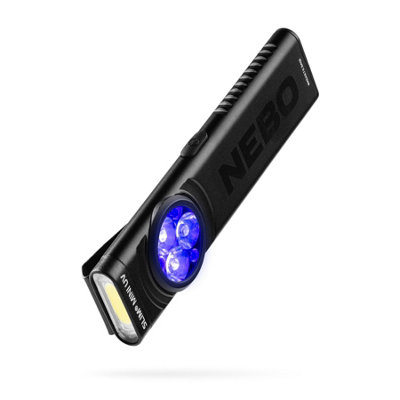 Nebo Black Slim Mini Uv Rechargeable Led Flashlight (Black) 150 Lm Large