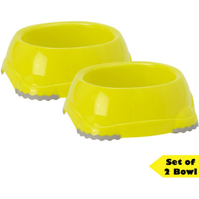 Cat Centre.Direct Cat Centre Cat Smarty Yellow Bowls 0.3L (Set Of 2) from B&Q
