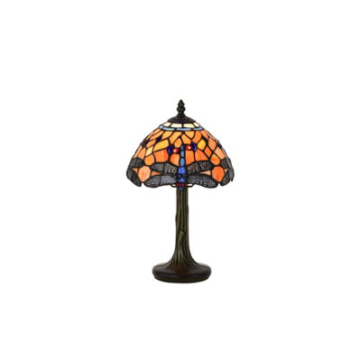 Belofay 8 Inches Dragon Tiffany Table LampsStained Glass Handmade Tiffany Vintage Bedside Table Lamps 13 Inches Height from B&Q