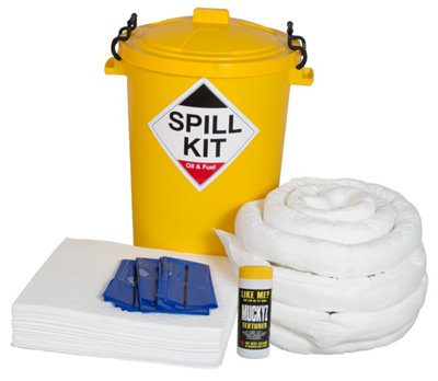 Fentex 65Ltr Oil & Fuel Spill Kit In Plastic Drum from B&Q