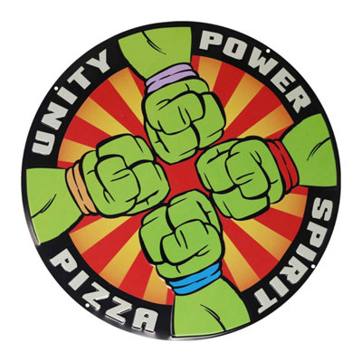 Teenage Mutant Ninja Turtles Pizza Power Tin Sign from B&Q