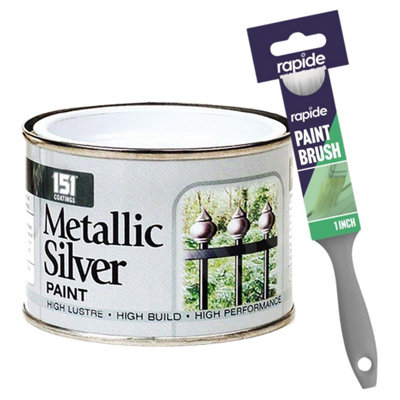 151 Metallic Silver Paint 180Ml + Paint Brush