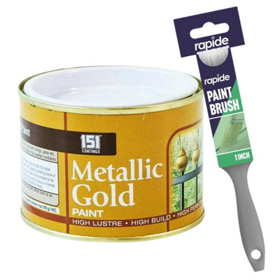 151 Metallic Gold Paint 180Ml + Paint Brush