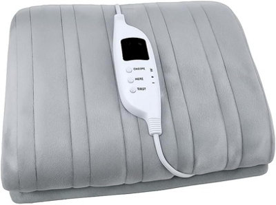 Trendi Electric Throw Blanket 120W Heated Blanket With Digital Controller, Overheat Protection, Machine Washable Soft Flannel (Single)