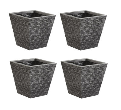 Strata 4 X Small Flared Brick Effect Planter from B&Q