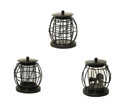 B&Q -  Set Of 3 Wild Bird Hanging Lantern Feeders