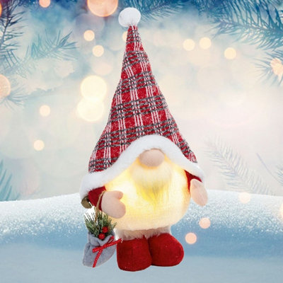 B&Q -  Light Up Red Standing Christmas Gonk Carrying Pouch 50Cm