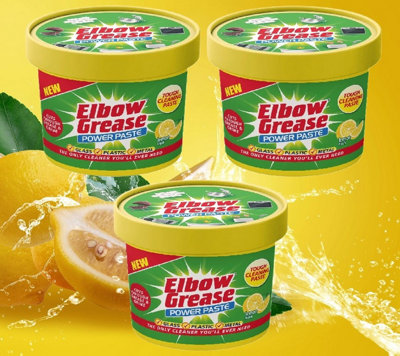 3 X Elbow Grease Cleaning Paste All Purpose Degreaser Cleaner Lemon 350G from B&Q