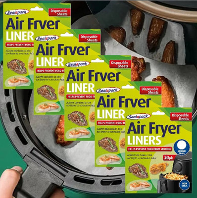151 100 Air Fryer Liner Sheets Round Greaseproof Parchment Paper Disposable 20Cm from B&Q