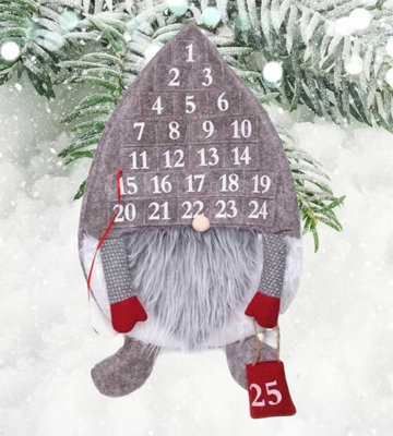 Tallon Grey Plush Gonk Christmas Advent Calendar Countdown To Christmas from B&Q