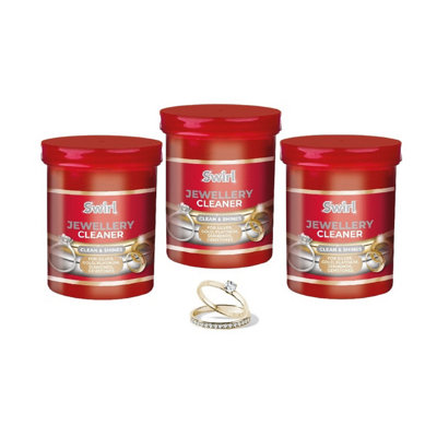 Swirl 3X Liquid Jewellery Cleaner With Basket Cleans & Shines Silver Gold Diamonds 145Ml from B&Q