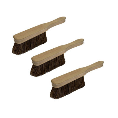 Charles Bentley 3X Wooden Sweeping Hand Brush Stiff Hard Bassine Bristles Cleaning Scrubbing Brush from B&Q