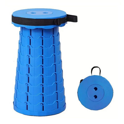 Summit Blue Portable Folding Telescopic Stool Adjustable Camping Hiking Chair 45Cm from B&Q