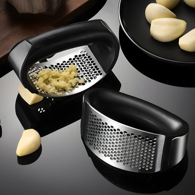 Stainless Steel Kitchen Garlic Press Crusher Rocking Mincer Manual Squeezer 1Pc from B&Q