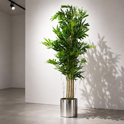 Blue Pirate Brown/Silver Artificial Bamboo Plants Trees Planter 120Cm 4Ft - Image 7