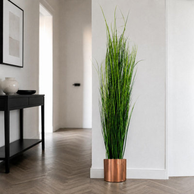 B&Q -  130Cm Artificial Onion Grass Plant With Copper Metal Plater - Image 7