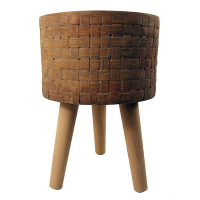 Leaf 36Cm X 25Cm Woven Effect Composite Planter Extra Large