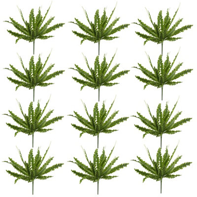 Leaf Artificial Fern Plant 40Cm Artificial Crocodile Fern Plant Pack 12 Light