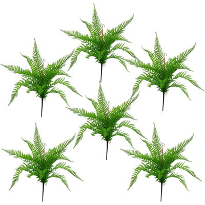Leaf Crocodile Fern Artificial Plant 40cm - Green - 12 Pack - Image 8