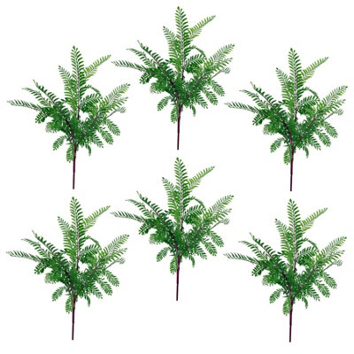 Leaf 6 X 55Cm Himilayan Maidenhair Fern Bush Dark Green Plant from B&Q