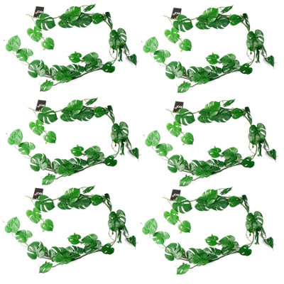 Leaf Trailing Monstera Artificial Plant 6ft Green - Image 6
