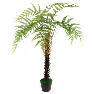 Leaf 120cm Artificial Fern Tree - Green Plastic - Realistic Home Decor - Image 7