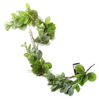 Artificial 125Cm Hanging Trailing Mint Leaf Garland Plant from B&Q